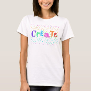 Crio com Bolinhas Arco-Íris Camiseta Mulheres