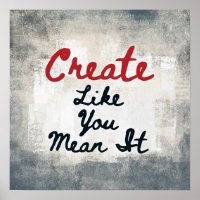 Crio Como Você Quer Dizer "Ti Poster Wall Art"