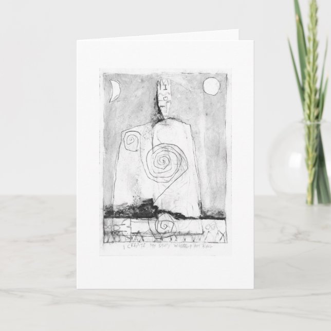 Crio minha história onde sou rei. Cartão (Frente)