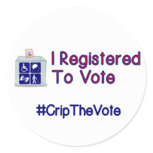 #CripTheVote I: adesivos REGISTRADOS (redondos) pe