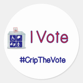 #CripTheVote I VOTE adesivos (redondos) pequenos