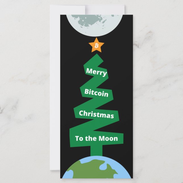 Cripto de Natal Bitmoney da feliz para a Lua (Frente)