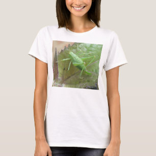 Críquete Verde em Folha Meninas T Camisa