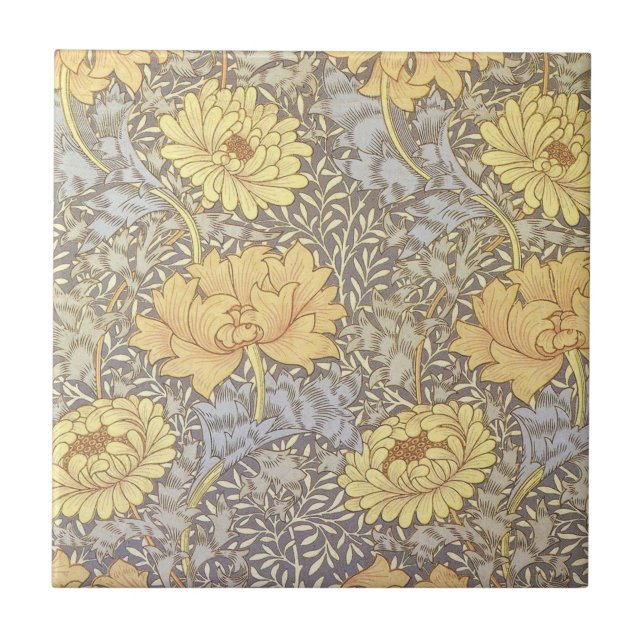 Crisântemo Flores Mãe William Morris (Frente)
