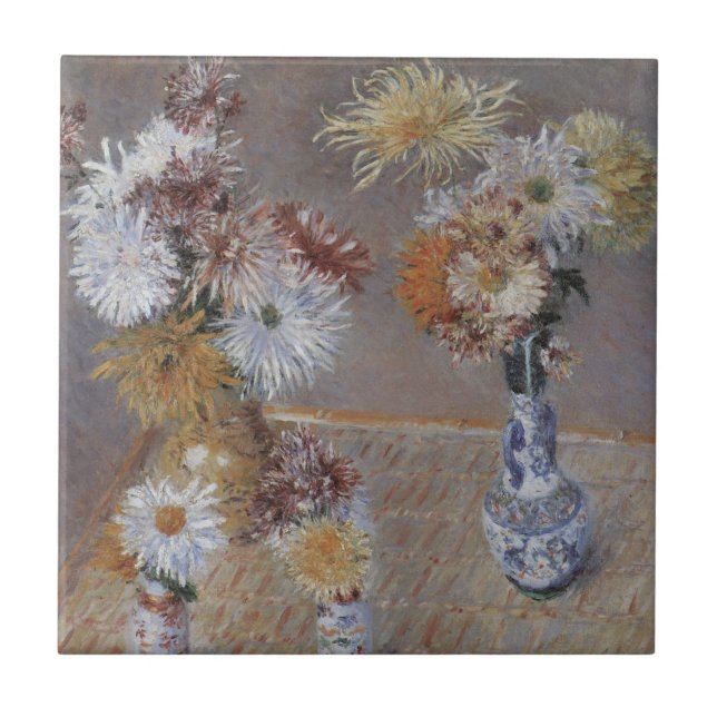 Crisântemos por Gustave Caillebotte (Frente)