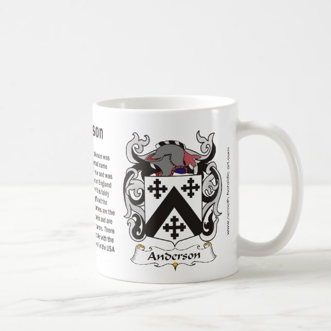 Crista da família de Anderson em uma caneca (Direita)