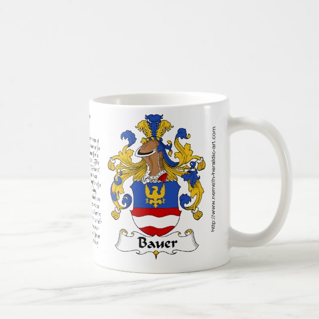 Crista da família de Bauer em uma caneca (Direita)