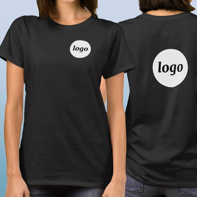 Crista de Logotipo Simples e Camiseta de Negócios  (Simple logo crest and back print business branding promotional t-shirt)
