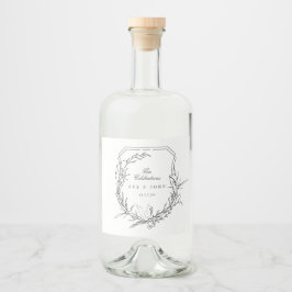 crista tradicional de monograma floral botânico cl