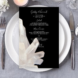 Cristais Brancos no Menu Casamento Negro