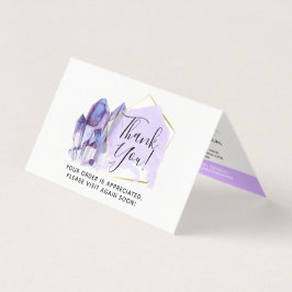 Cristais de Aquarela e Cartões de agradecimentos d