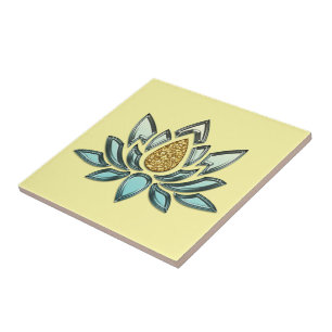Cristal Azul e Dourado Parecem Amarelos Personaliz