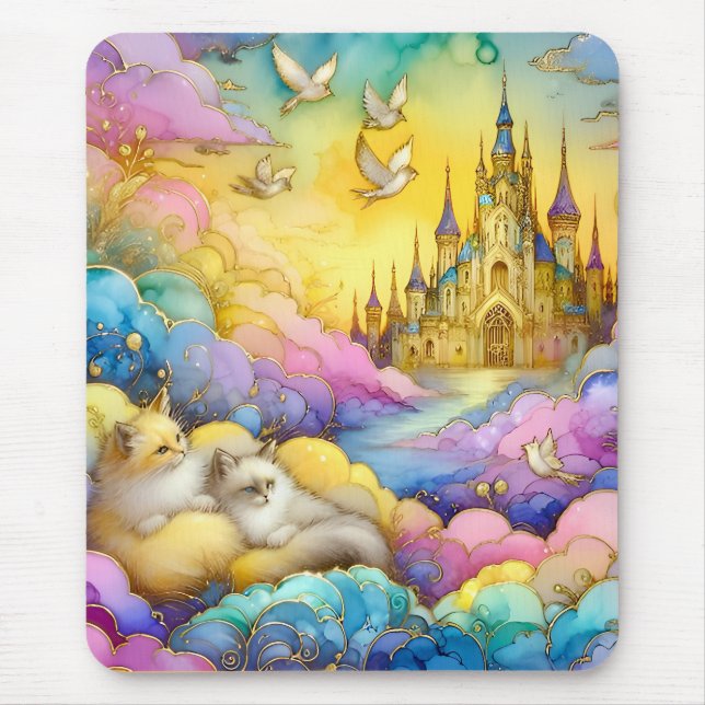 ~Cristal Castle Clouds Kittens ~ Mousepad (Frente)