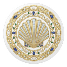 Cristal de Ouro Conchas Marinhas 2D gemas
