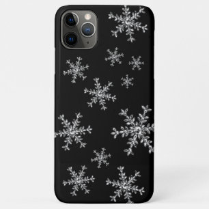 Cristal Snowflakes capas de iphone preta