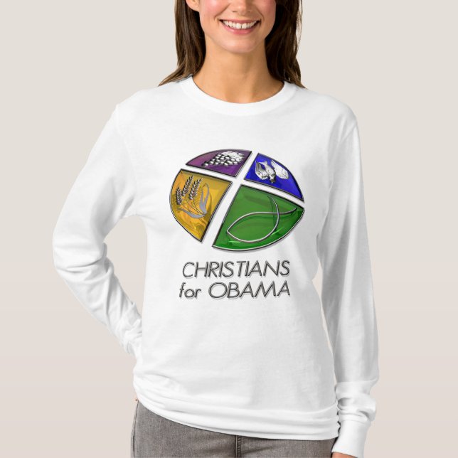 Cristãos para a camisa de Obama (Frente)
