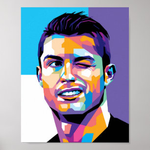 Cristiano Ronaldo no WPAP Style Wall Art Poster