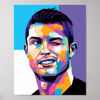 Cristiano Ronaldo no WPAP Style Wall Art Poster
