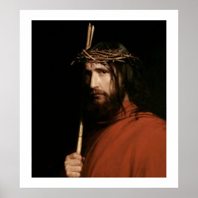 Cristo com Thorns de Carl Bloch. Impressão de arte (Frente)