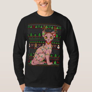 Cristo De Gato Sphynx Com Estilo De Suéter Do Xmas