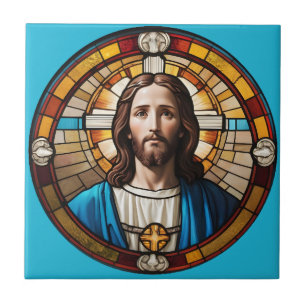 Cristo de Jesus Azul - Vidro Espalhado