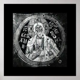 Cristo De Jesus - Impressão Nouveau Branco E Preto