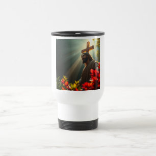 Cristo de Jesus na Caneca de viagem do Jardim