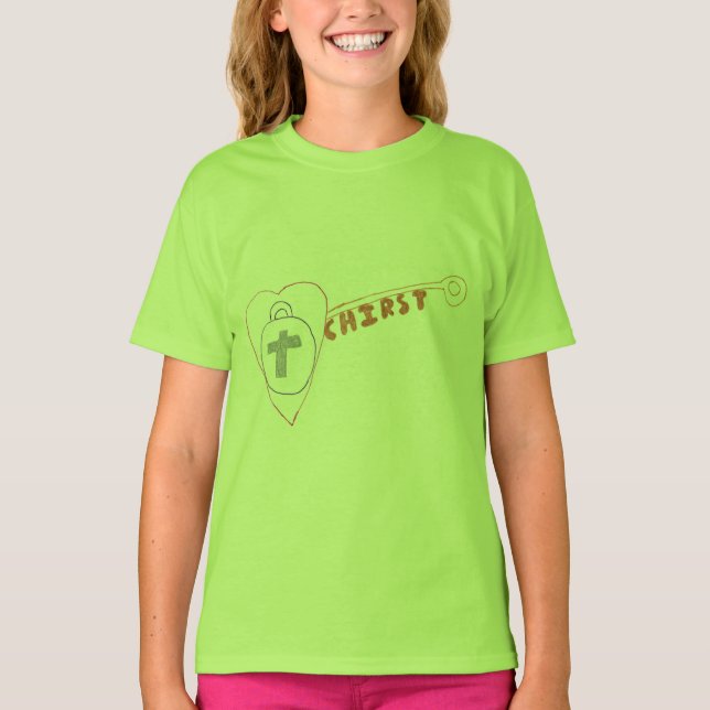 Cristo é a camisa básica das garotas (Frente)