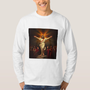 Cristo é a Camiseta de Longa Folga dos Homens da R