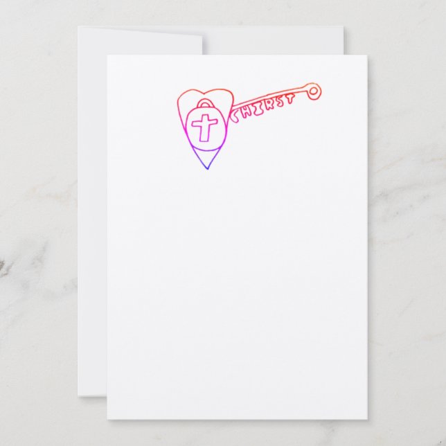 Cristo é o cartão de convite gordo chave (Frente)