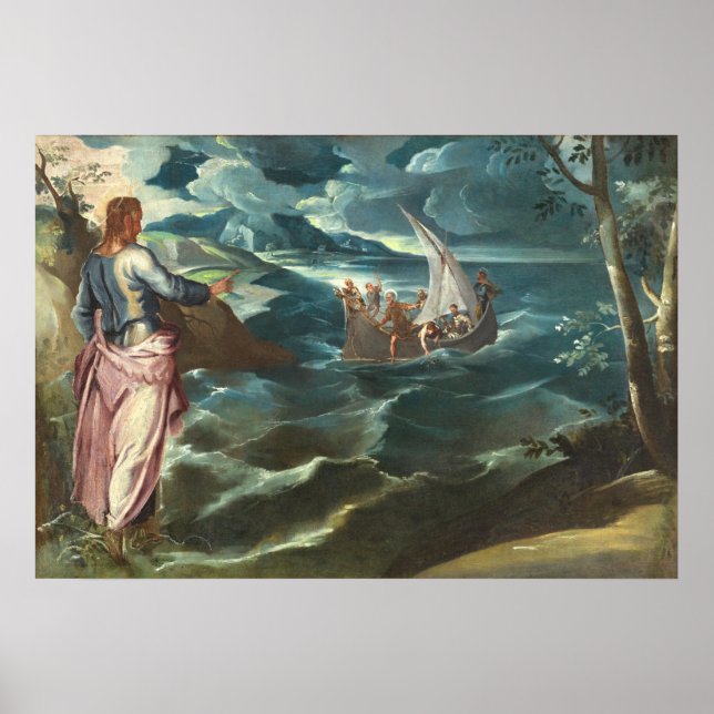 Cristo Galilee - Jacopo Tintoretto Fine Art Poster (Frente)