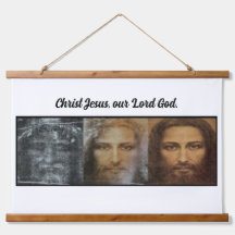 Cristo Jesus pendurando tapeçaria