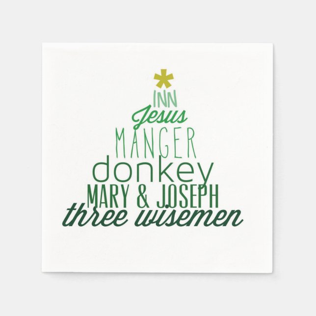 Cristo no guardanapo de Natal (Frente)