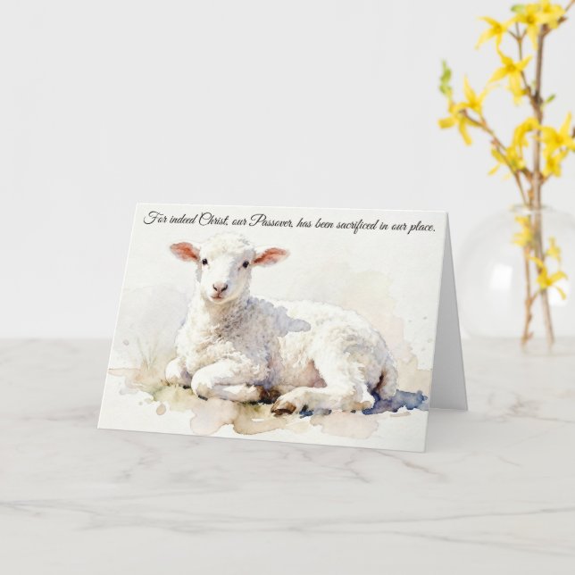 Cristo nosso Páscoa: cartão cristão de Páscoa (Flor Amarela)