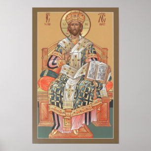 Cristo o poster do padre alto