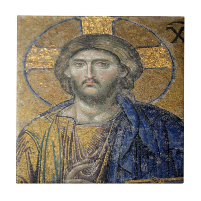 Cristo Pantocrator Mosiac Icônico Religioso Roman  (Frente)