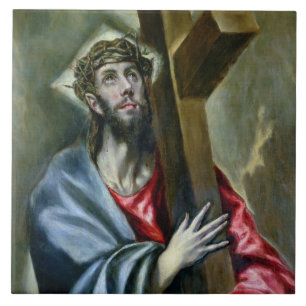 Cristo que Clasping a cruz, 1600-10 (óleo em