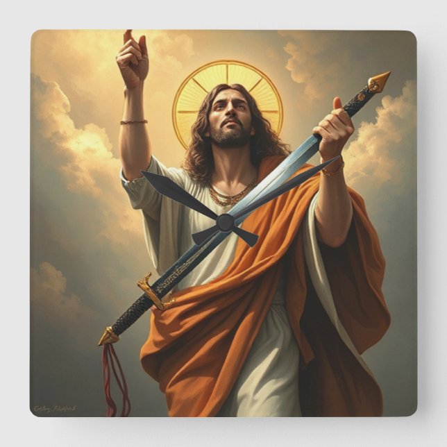 Cristo Retorna Relógio de Parede (Frente)