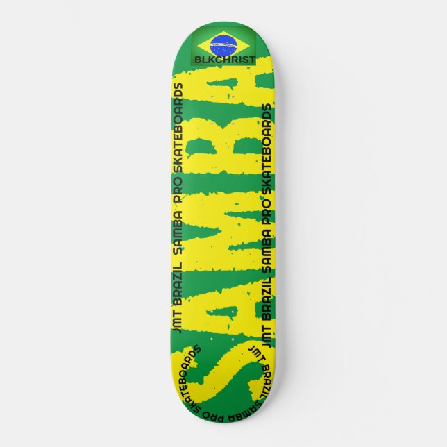 CRISTO SAMBA BLK 8, 1/4", skateboard Deck (Frente)