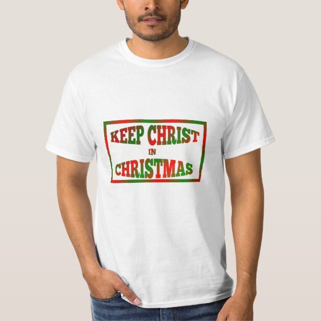 Cristo Vermelho e Verde em Camisas de Natal (Frente)