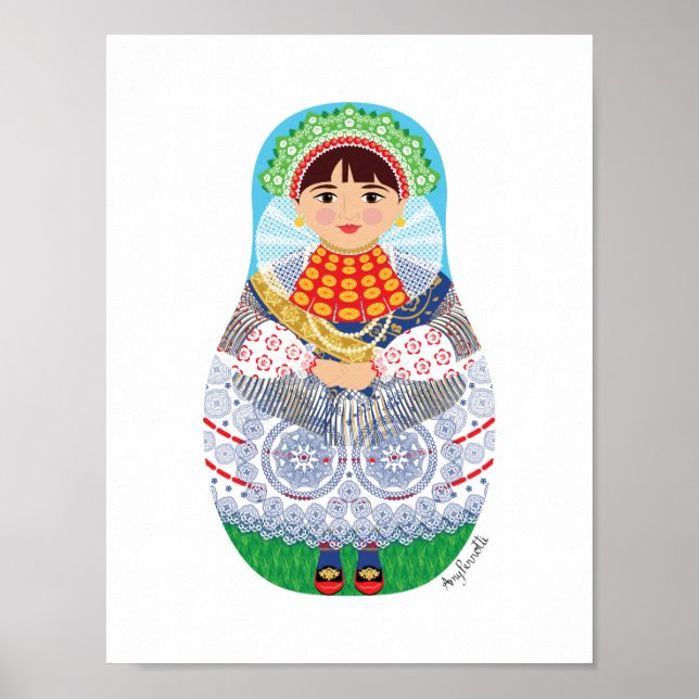 Croata, Slavonija Matryoshka Poster (Frente)