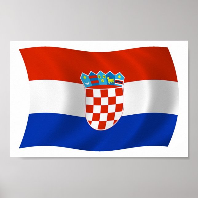 Croatia Flag Poster Print (Frente)