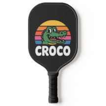 Croco Jacaré Retro Vintage Gráfico do Pôr do Sol