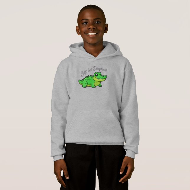 Crocodilo de Desenho Animado Divertido - Macio mas (Frente Completa)