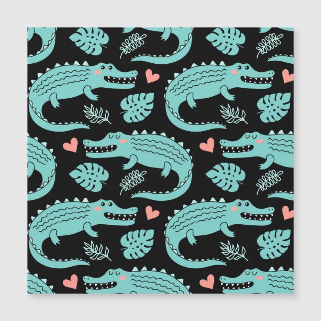 Crocodilos de animação, um padrão perfeito. (Frente)