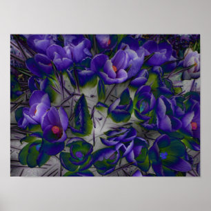 Crocus Cloud Pattern Poster