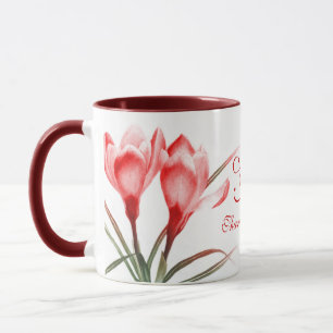Crocus fine art "Amigo incrível", caneca rosa verm