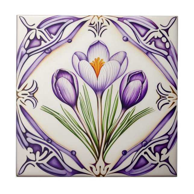 Crocus on Symmetric Art Nouveau (Frente)