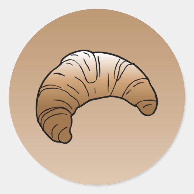 Croissant Clássico Adesivo Redondo (Frente)
