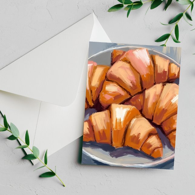 Croissants Padaria Fresca Cartão de Pintura (Criador carregado)